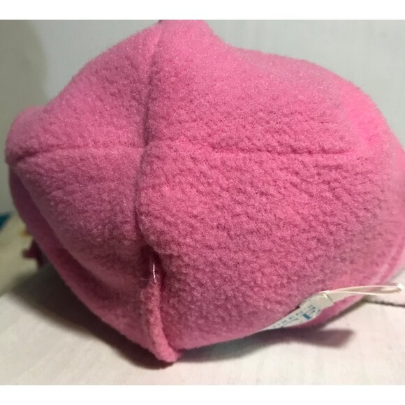 Childrens Place Fleece Baby Hat 0-3M Pink/Blue Stripes Knit Warm Beanie Tassels - Picture 6 of 6